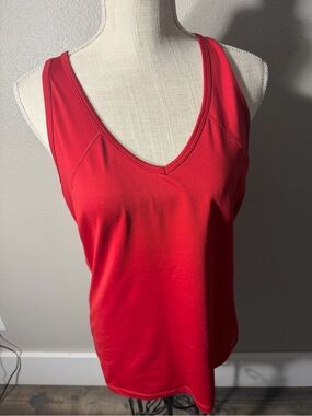 ALO Yoga Red V-Neck Performance Tank